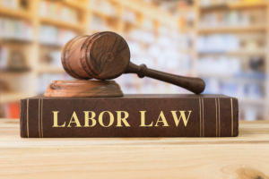 gavel on labor laws book