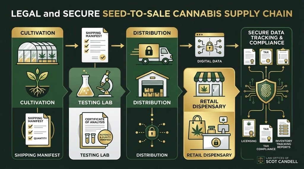 cannabis supply chain infographic
